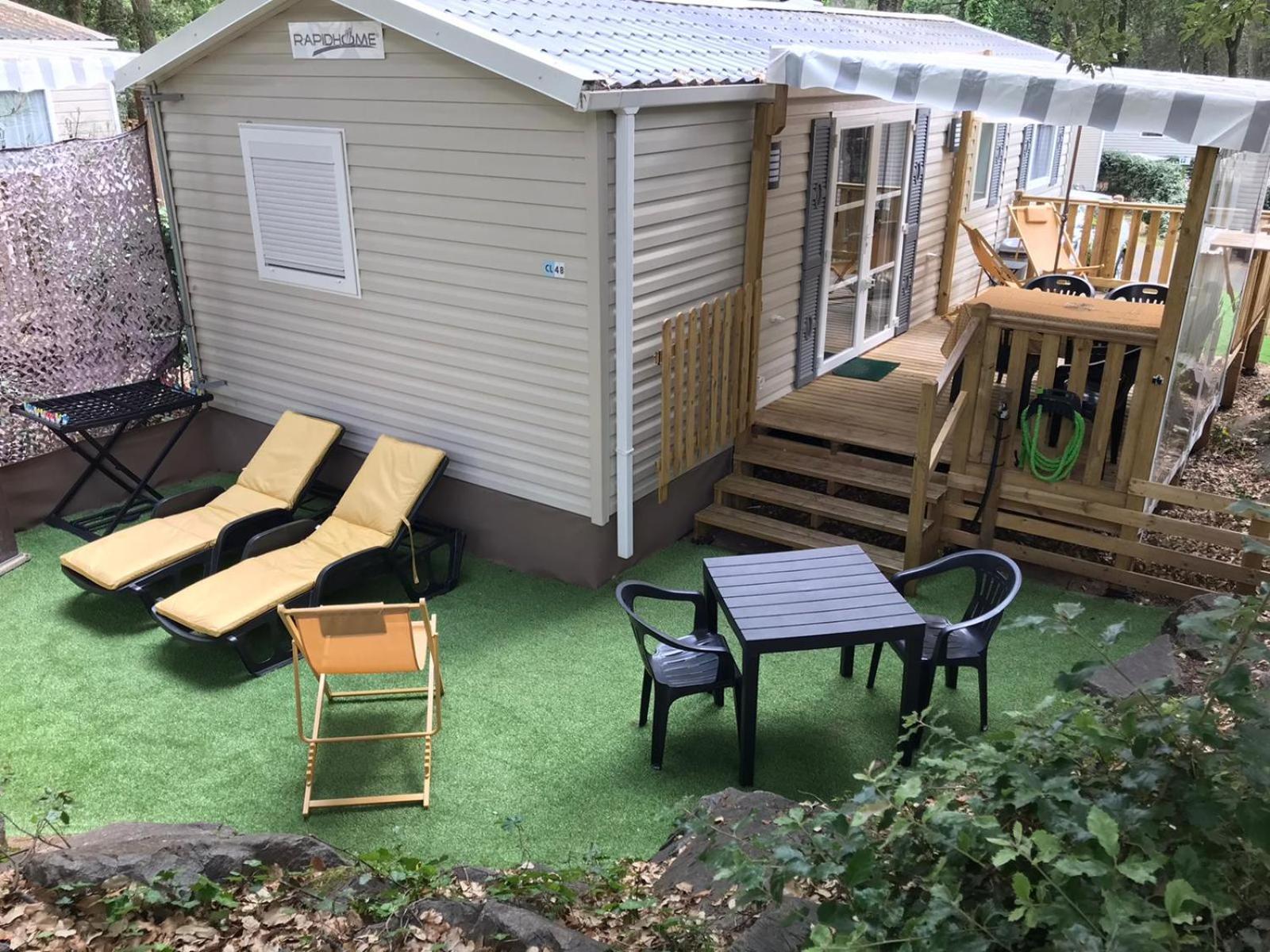 Mobil Home Tout Confort 3 Chambres Camping Les Pierres Couchees แซ็ง-เบรแว็ง-เล-แป็ง ภายนอก รูปภาพ